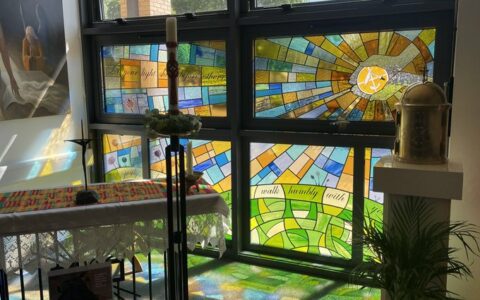 Stained Glass window in the Chapel