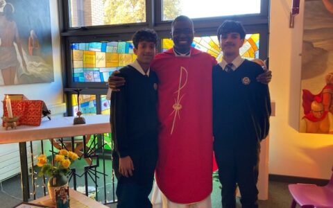 Fr. Bertrand celebrates 11P Class Mass